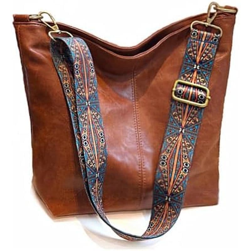 Hobo Bolsas De Couro Vegano Bolsa Crossbody Com Alça De Guitarra Ombro Zíper Para Mulheres