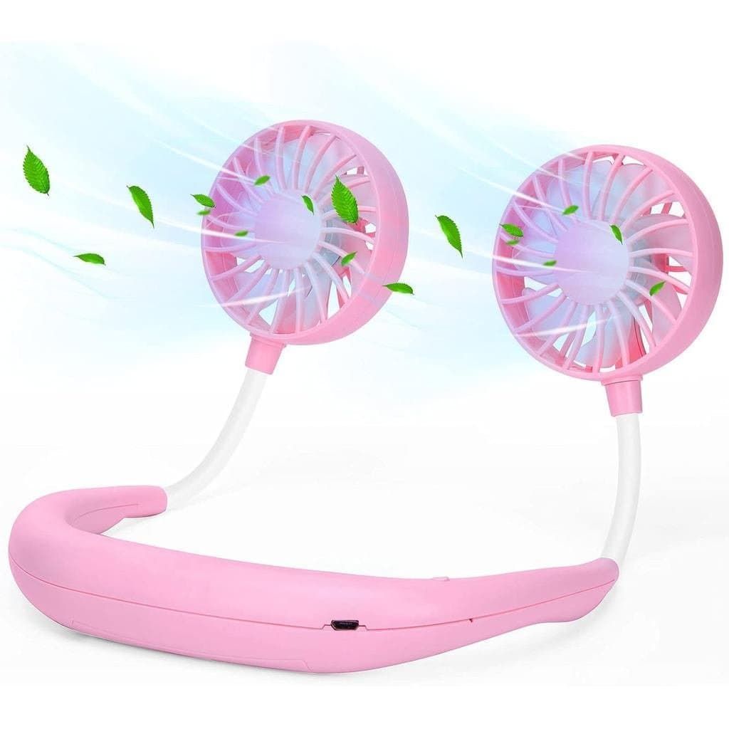 Ventilador de Pescoço Portátil Recarregável, Ventilador Pessoal com Rotação de 360 Graus, Ar Condicionado Portátil para