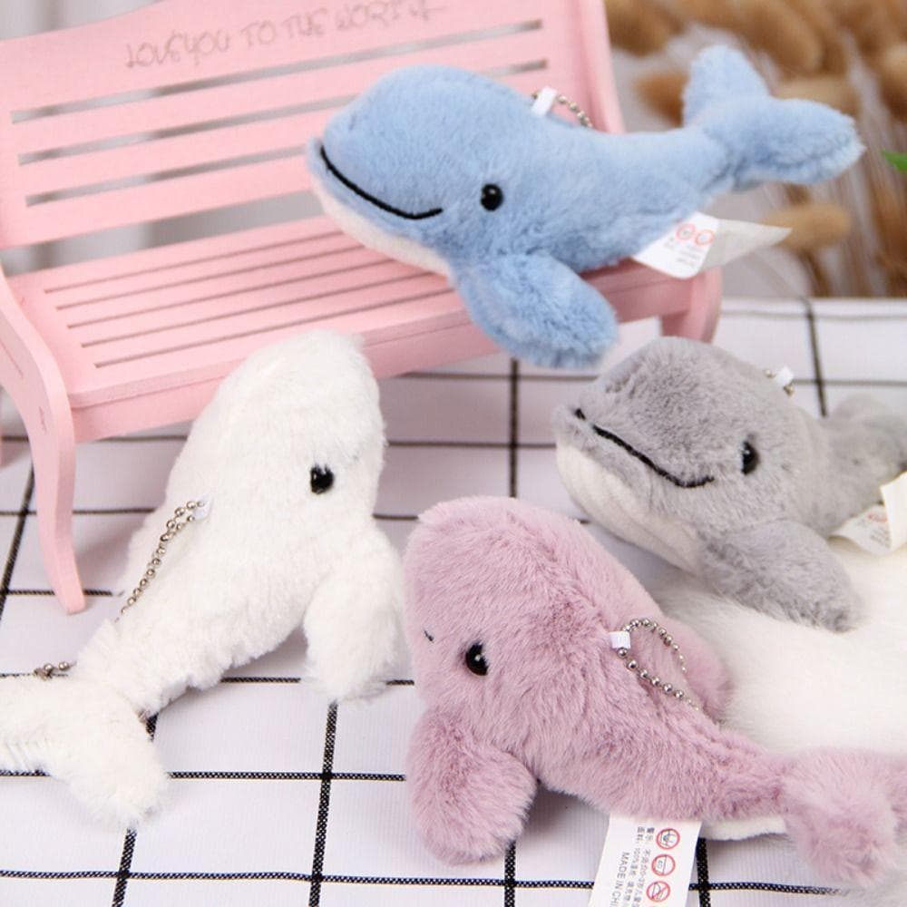 Chaveiro De Baleia Recheado De Pelúcia , Pingente Bonito De Cetacean Kawaii , Brinquedos Macios De Desenho Animado Casal