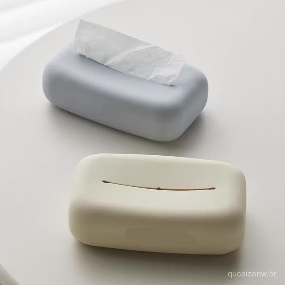 Caixa De Armazenamento De Tecido Macio À Prova D'água De Silicone Reutilizável Caixas De Lenços Umedecidos Luz Luxo Supo