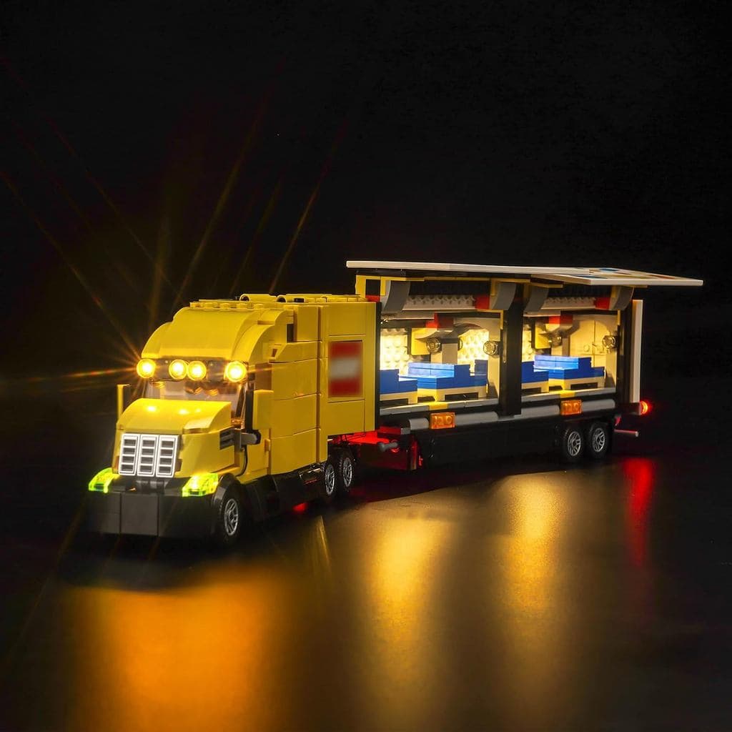 Kit de Iluminação LED BrickBling Compatível com Caminhão de Entrega Amarelo Lego Compatível com Lego 60440 - Modelo Não