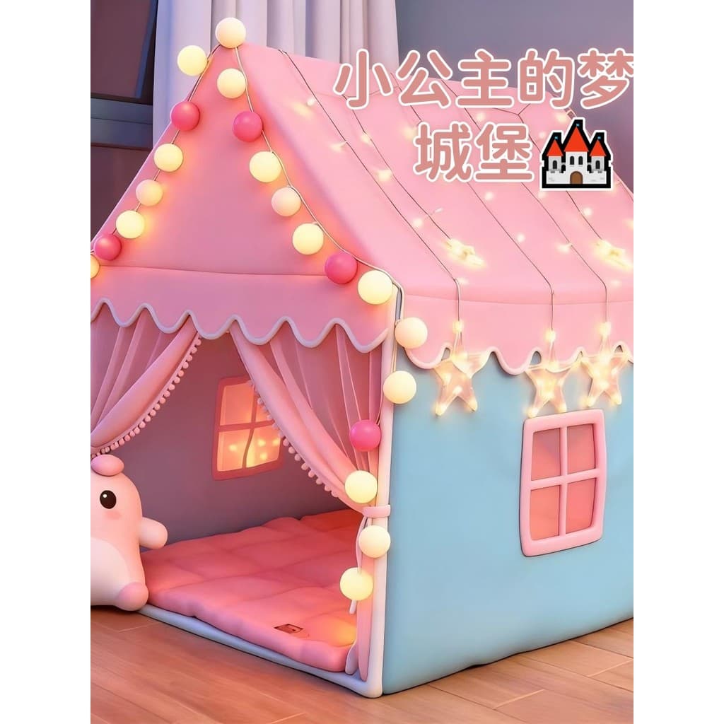 🔥 Barraca de Princesa Castelo Portátil 🔥 Tenda das Princesas Infantil Barraca Infantil Cabana Tenda Decoração de Quart