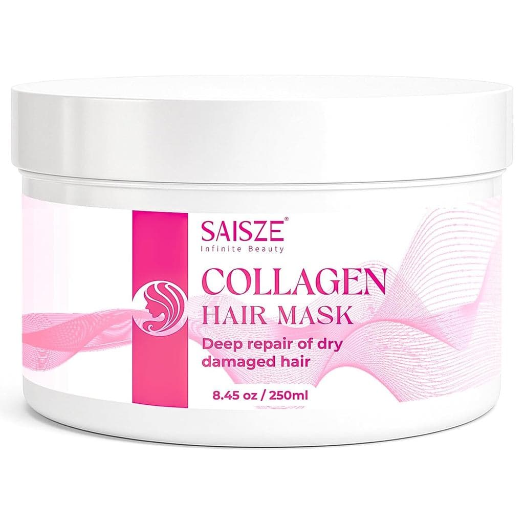 Máscara Capilar de Colágeno para Cabelos Secos e Danificados, 8,45 Oz, Máscara Capilar de Queratina, Reparação Profunda,