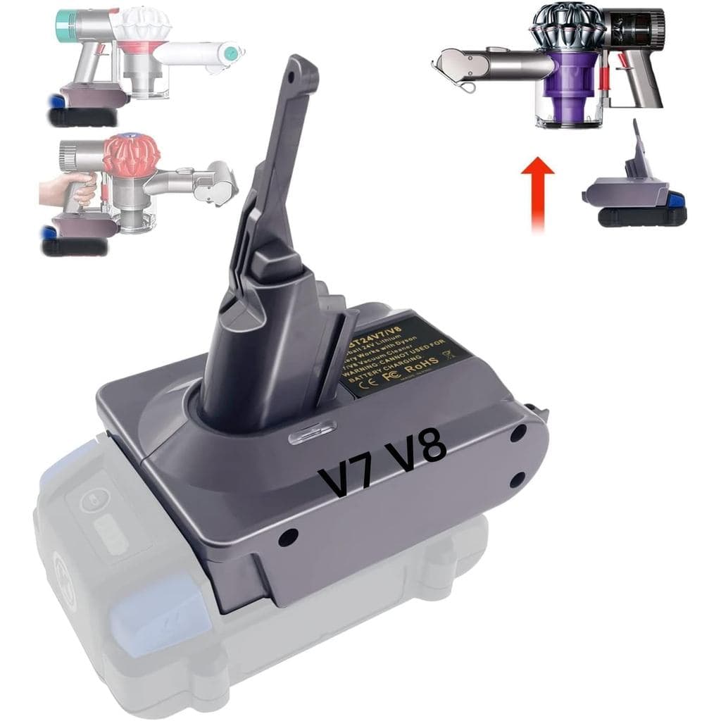 URUN KBT24V7V8 para Adaptador de Bateria Kobalt 24V para Aspirador Dyson V7 V8, para Substituição de Bateria Dyson V7 V8