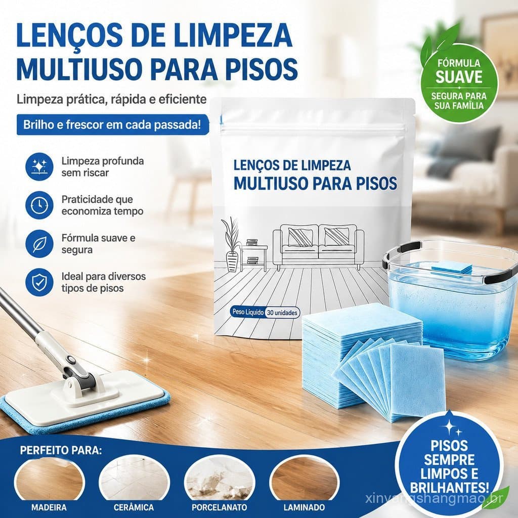 Pastilhas para Limpeza de Pisos 30 Unidades de Madeira Multi-Efeito com Aroma Fresco WRO9