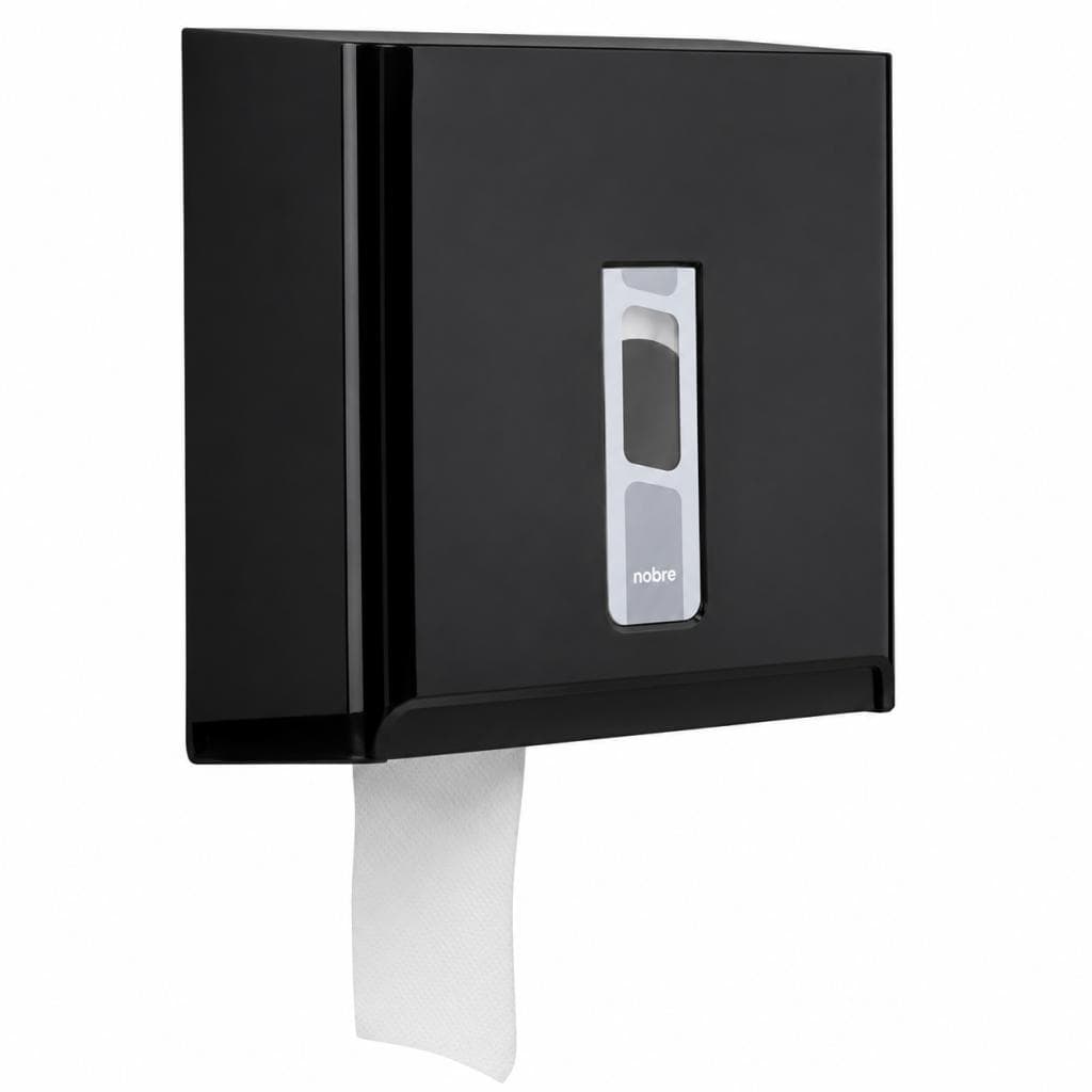Dispenser Para Papel Rolão Street Sem Chave Preto Nobre Para Banheiro Empresa Comércio Clínica