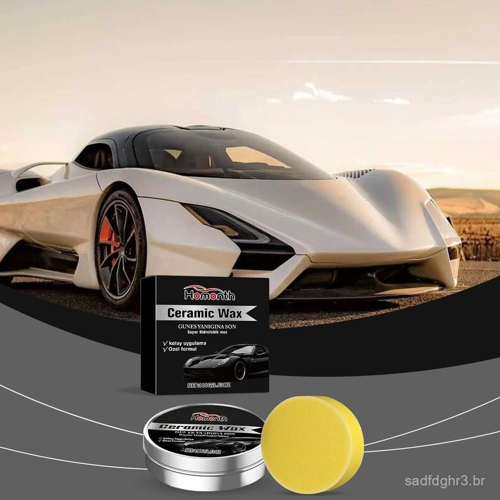 Cera para Cuidados Automotivos HOMONTH - Realçador de Brilho da Pintura, Anti-Manchas, Anti-Oxidação, Polimento de Fácil