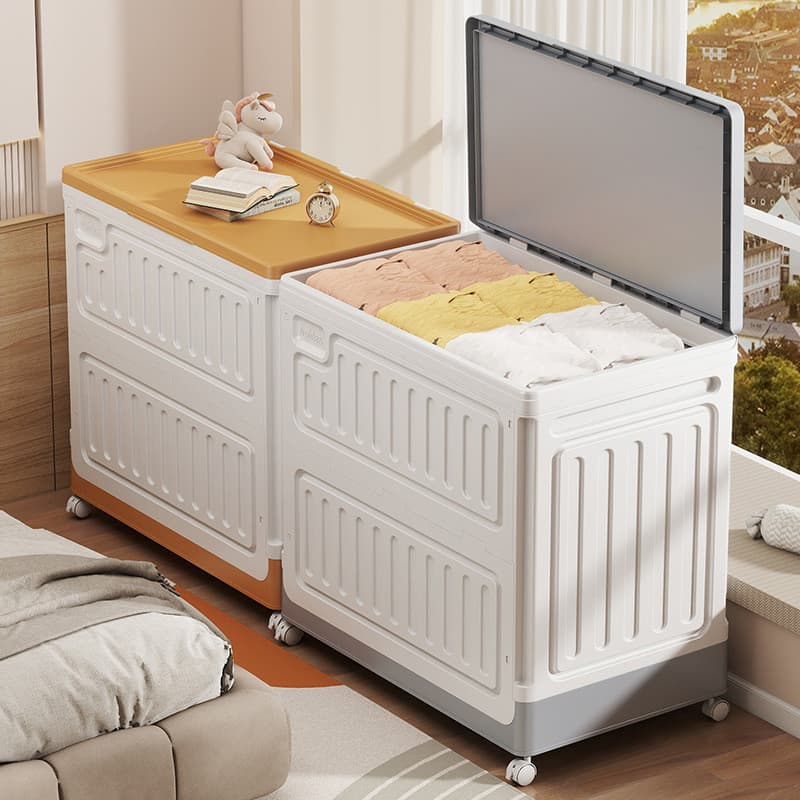 [Novo produto] Caixa de armazenamento de roupas, grande capacidade, grande capacidade, Flip, quarto, colcha, caixa de ar