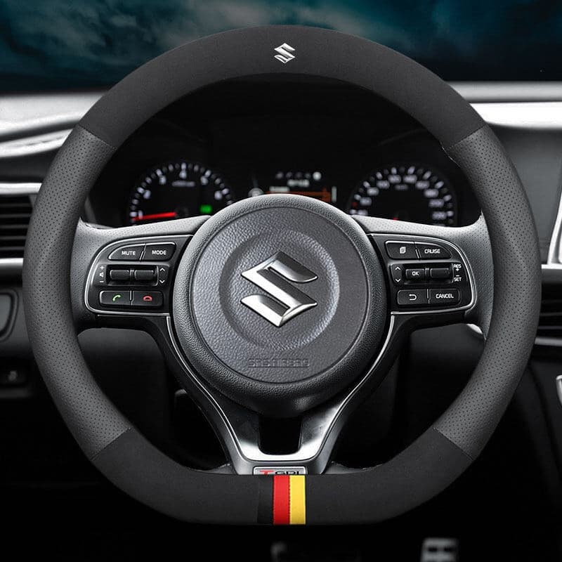 Capa de Volante de Carro em Couro para Suzuki Swift Grand Vitara Jimny Ertiga SX4 Alto Ciaz Dzire APV S-Cross XL7 Ignis