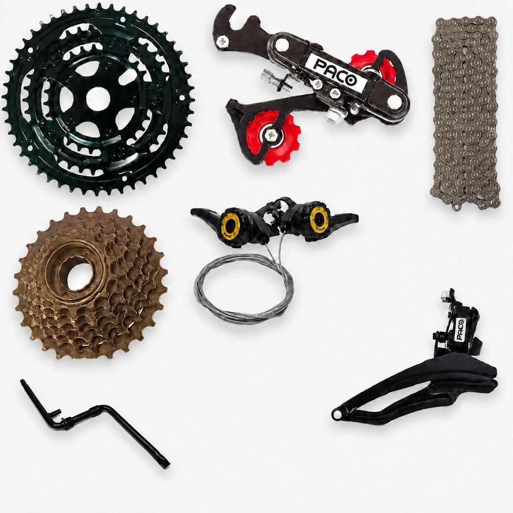 Kit Relação 18 Marchas Bicicleta Completo Bicicleta C/Marcha C/Pedivela - ND - TU