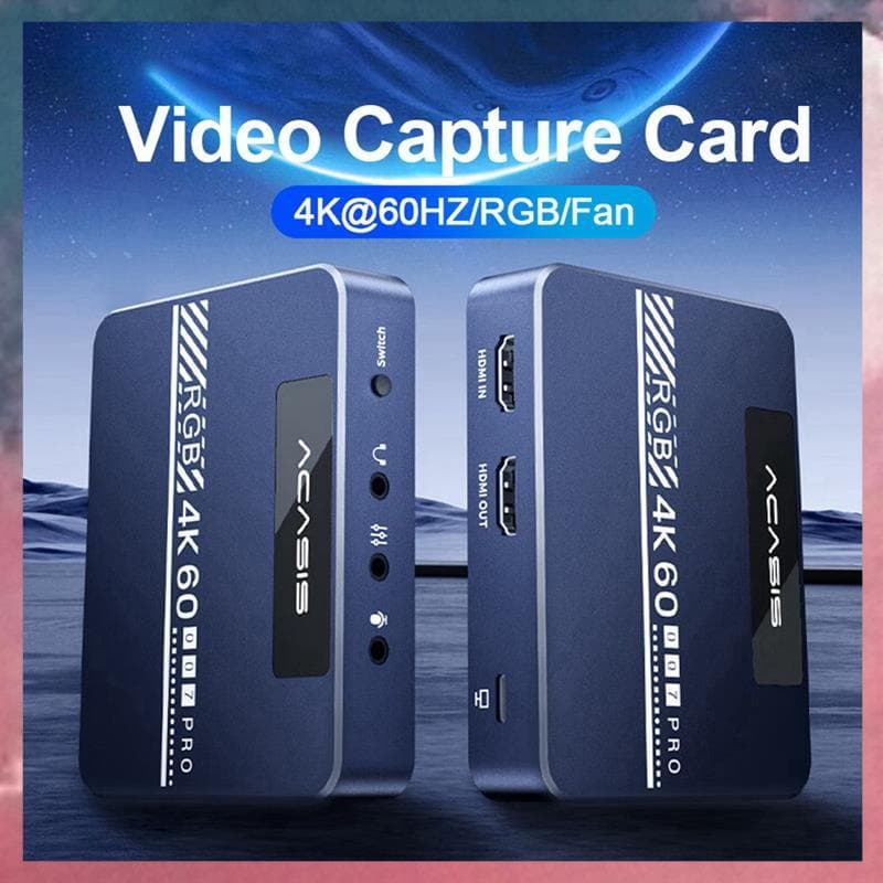 (Rjqx) Placa De Captura De Vídeo 4K 60HZ HDR10 RGB 1080P Grabber Para Gravação De Jogos Câmera De Transmissão Ao Vivo Ta