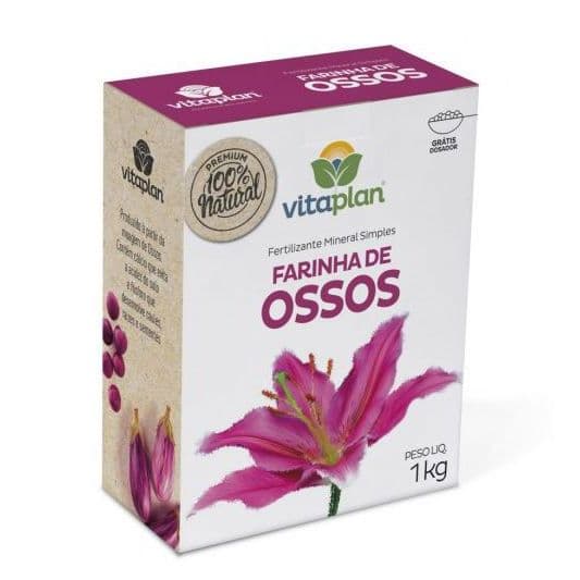 Fertilizante Mineral Simples Farinha de Ossos 1kg Vitaplan