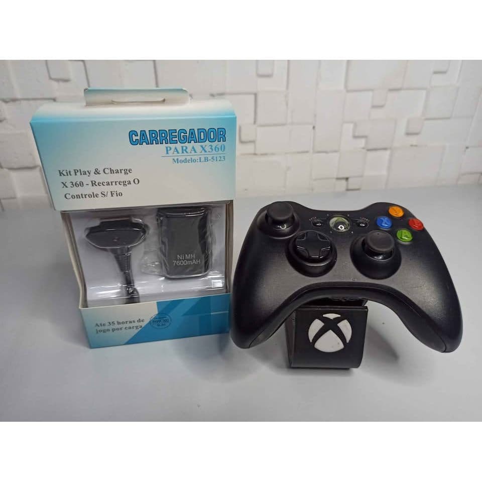 Controle Original Xbox 360 + Carregador  - Knup