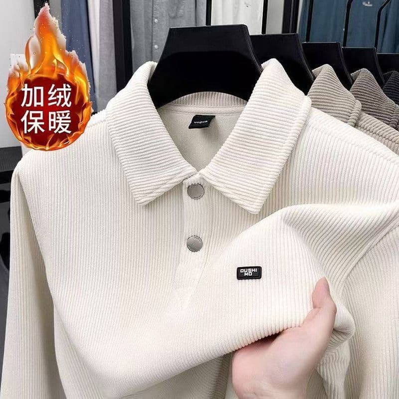 Pesado outono inverno estilo mais veludo engrossado veludo moletom americano Casual manga comprida solto All-Match cor s
