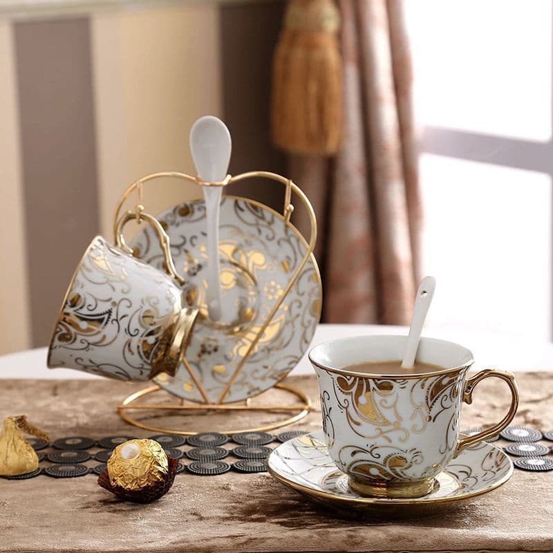 Conjunto de xícara de café estilo europeu, conjunto de copo de água doméstico, mobiliário doméstico criativo, xícara de