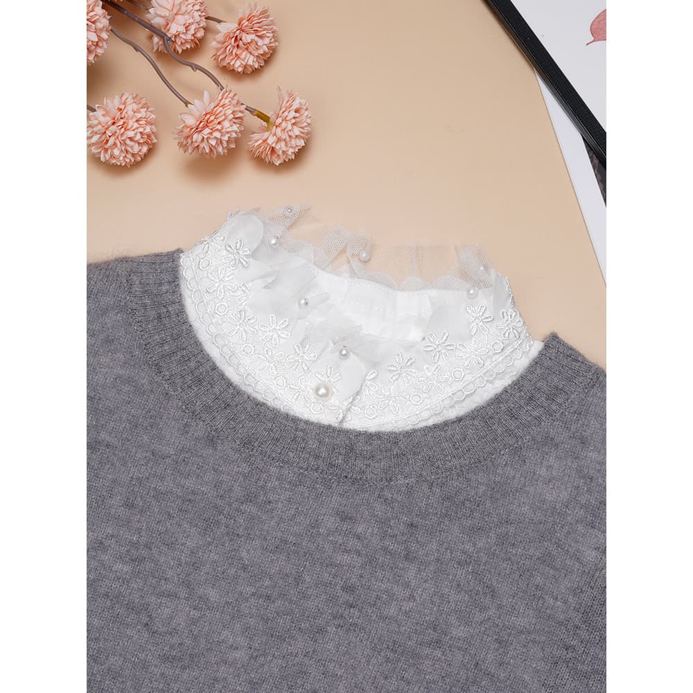 Colar falso feminino interior combinando Bottoming babados colar High-End versão coreana com camisola decoração renda el