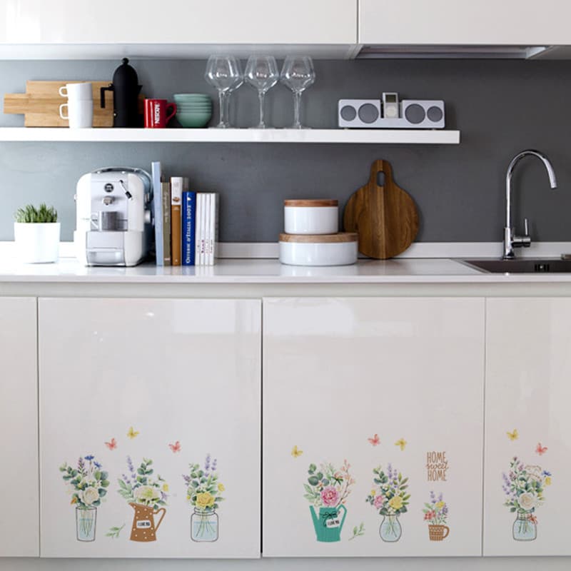 Adesivos de parede removíveis armário cozinha telha adesivos banheiro à prova dwaterproof água adesivos decorativos de v