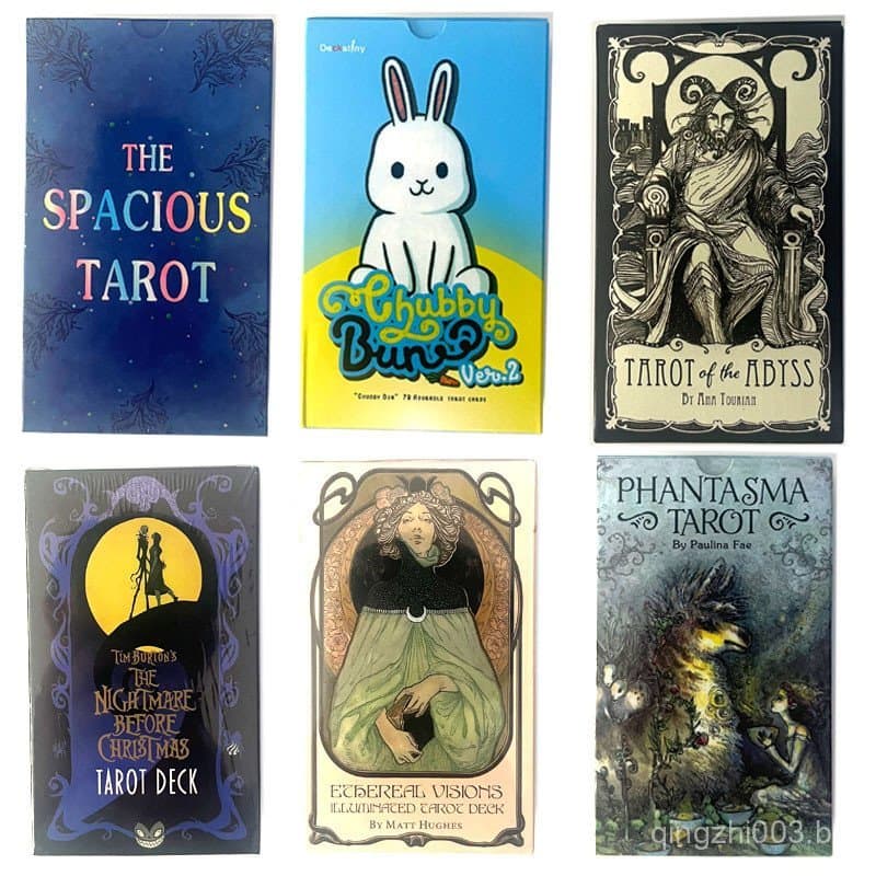 Tarot Inglês 12X7cm: Coelho Grande, Reino Vazio, Ilusão, Abismo, Véspera de Natal, Visão Etérea, Baralho de Tarot 7.21 B