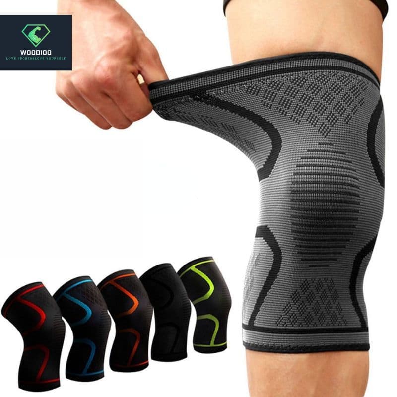 1 PC Joelheira Elástica Em Nylon Para Esportes Fitness/Faixa De Joelho Basquete/Vôlei