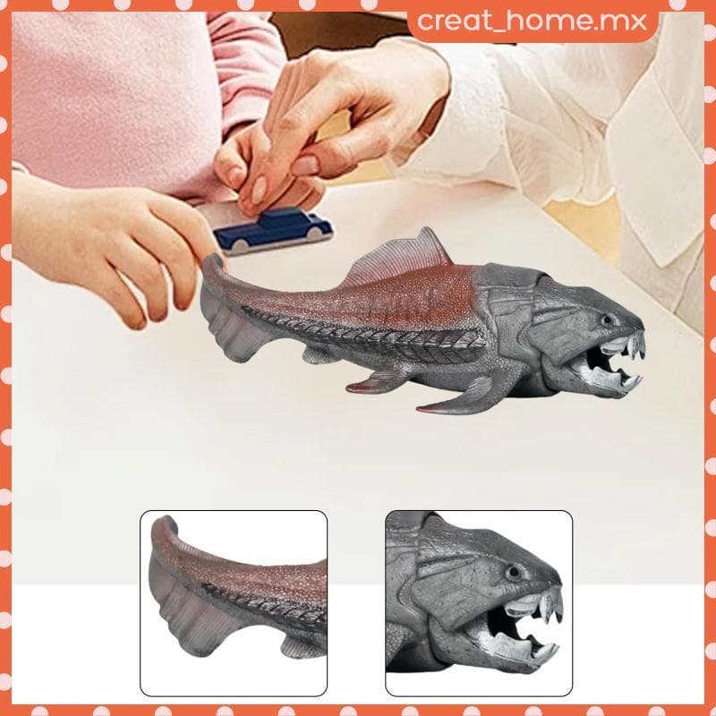 [Creat_home] Estatueta De Dunkleosteus Finja Brincar De Modelo De Criatura Marinha Para Meninos E Meninas