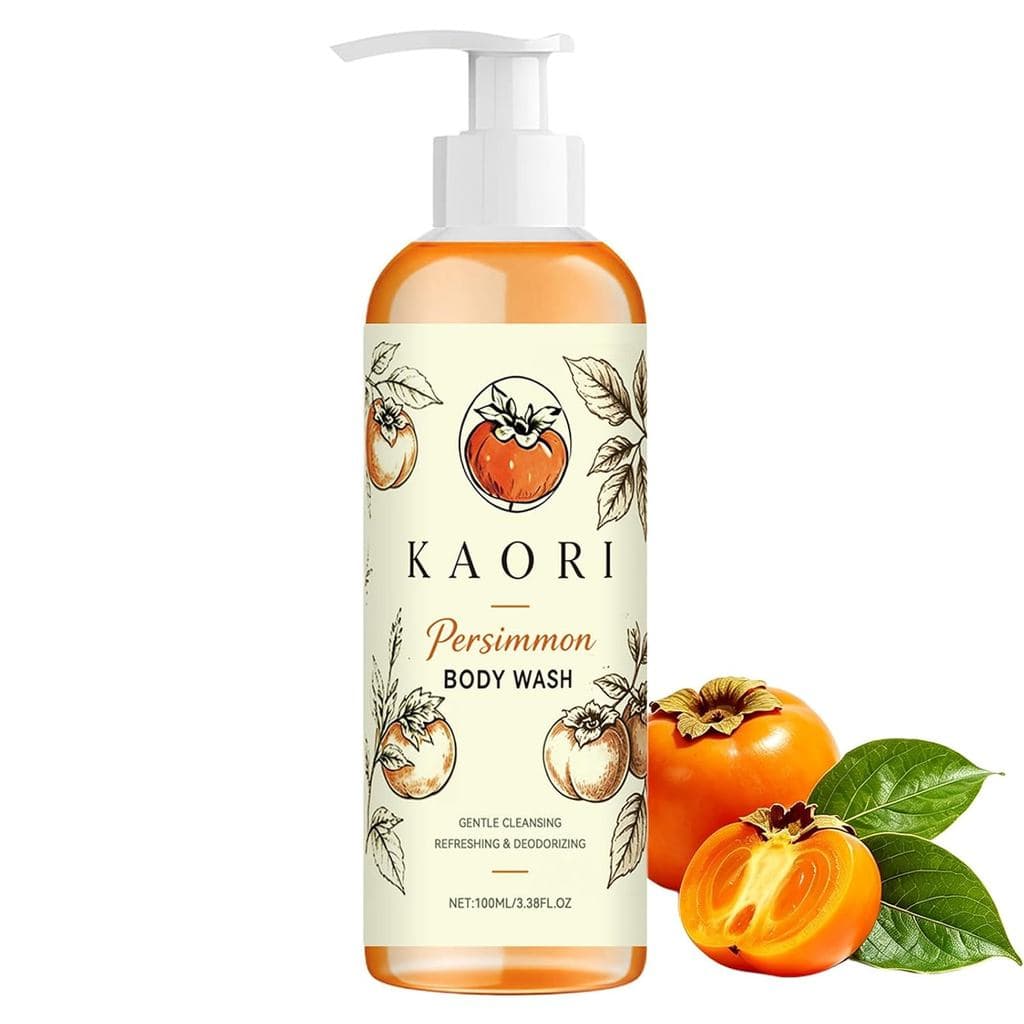 Sabonete Líquido Corporal Kaori Persimmon para Idosos, Limpeza Profunda (1 unidade)