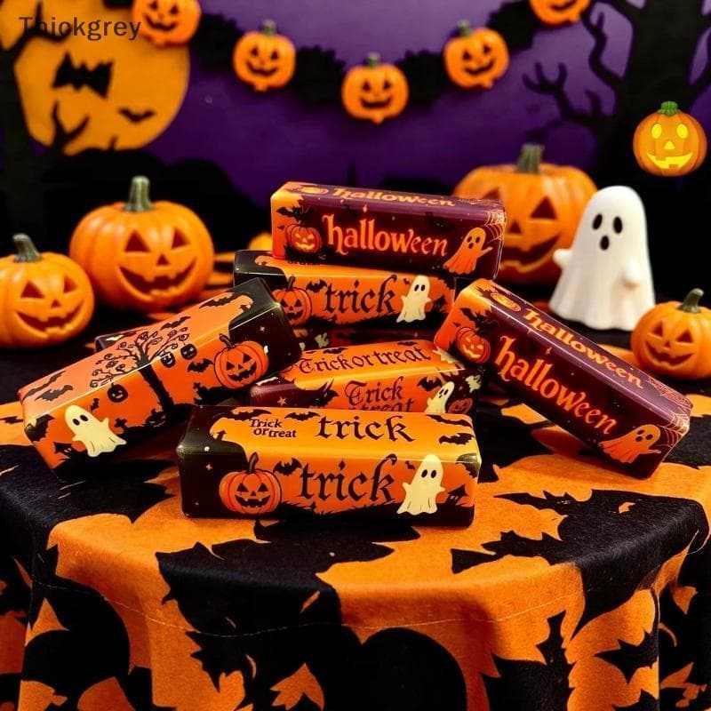 thickgrey Halloween Slow Rising Squeeze Fidget Toy Alívio Do Estresse Abóbora Fantasma Morcego Impressões Para Uso Em Fe