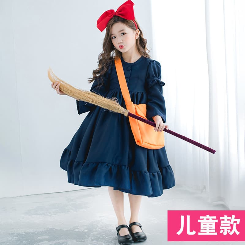 Roupas infantis serviço de entrega de bruxa Anime cos vestido fantasia infantil bruxa Kiki