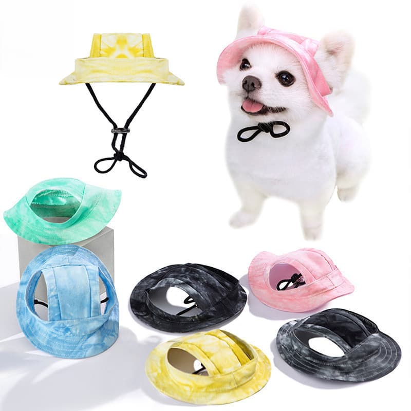 Chapéu De Cachorro Gato Protetor Solar Com Fivela De Corda Ajustável Tampas Pescador De Moda