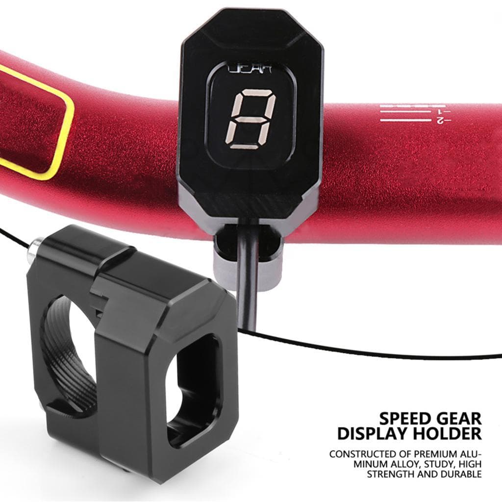 Suporte universal genérico para exibição de engrenagem de velocidade de motocicleta, suporte indicador de liga de