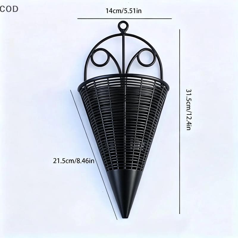 [gla] Cesta Para Plantador De Parede Em Cone Suspenso , Imitação De Rattan Resistente A UV , Multicolorida Pátio , Suspe