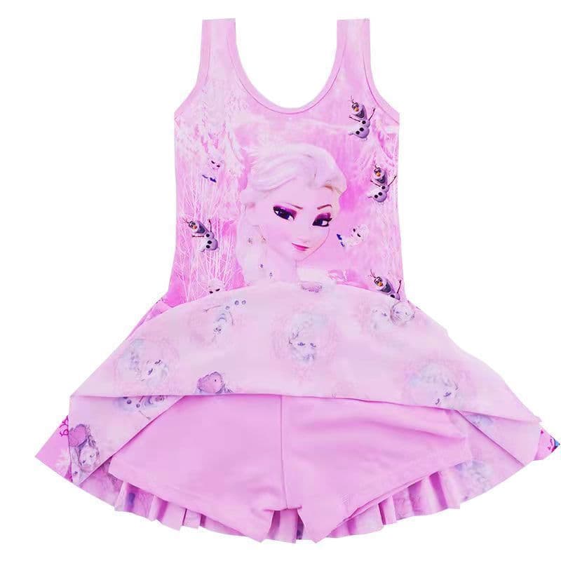 Novo estilo maiô infantil princesa menina bebê dos desenhos animados de uma peça bonito saia estilo Anti-reflexo maiô es