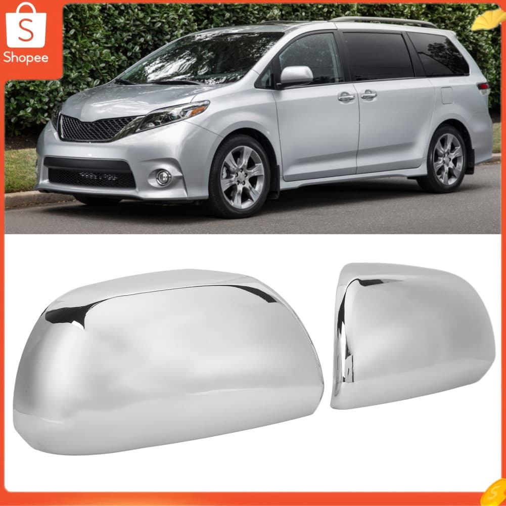Hap 2 peças capa de espelho de porta de carro ABS acessórios decorativos externos de substituição para Sienna 2010-2018