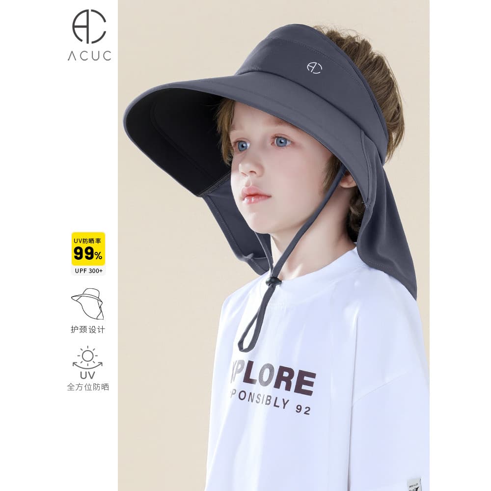 Chapéu de sol infantil ACUC primavera verão meninos meninas ao ar livre Anti-ultravioleta pescoço proteção aba grande me