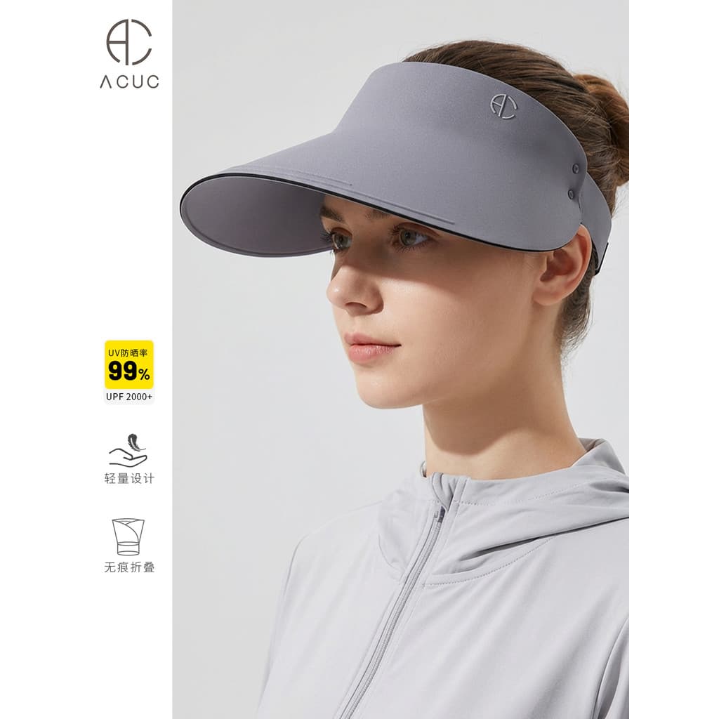 Accu chapéu de sol feminino protetor solar Anti-ultravioleta alta aparência sensação legal sem costura ciclismo chapéu d
