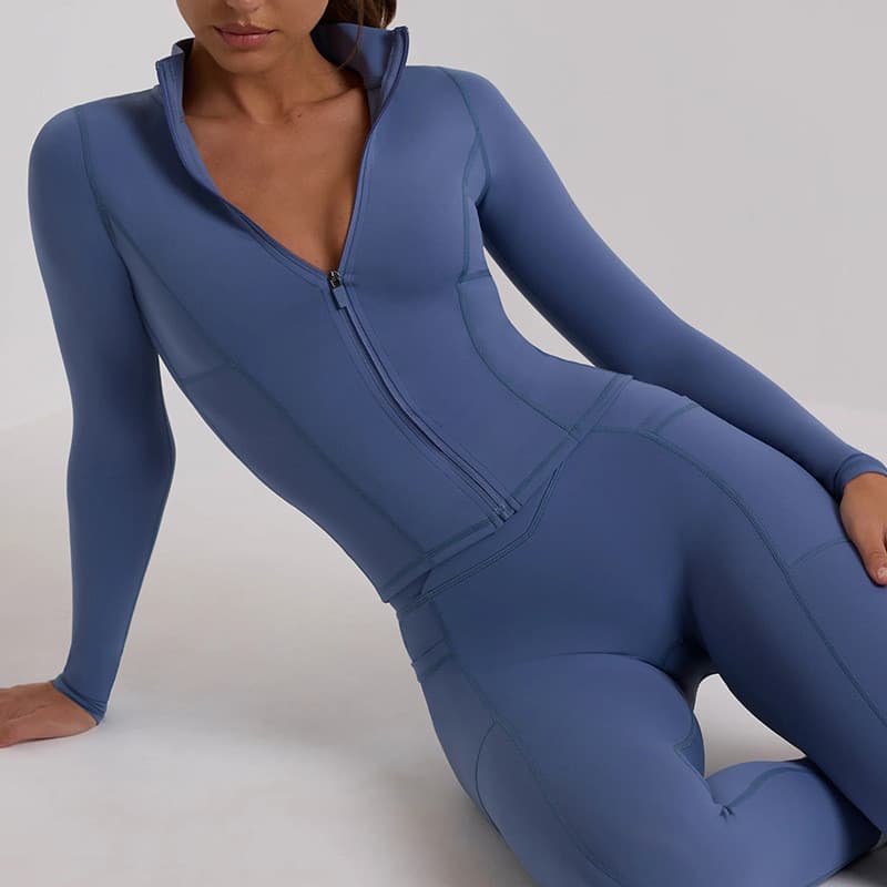 Cardigan de manga comprida para ioga jaqueta esportiva