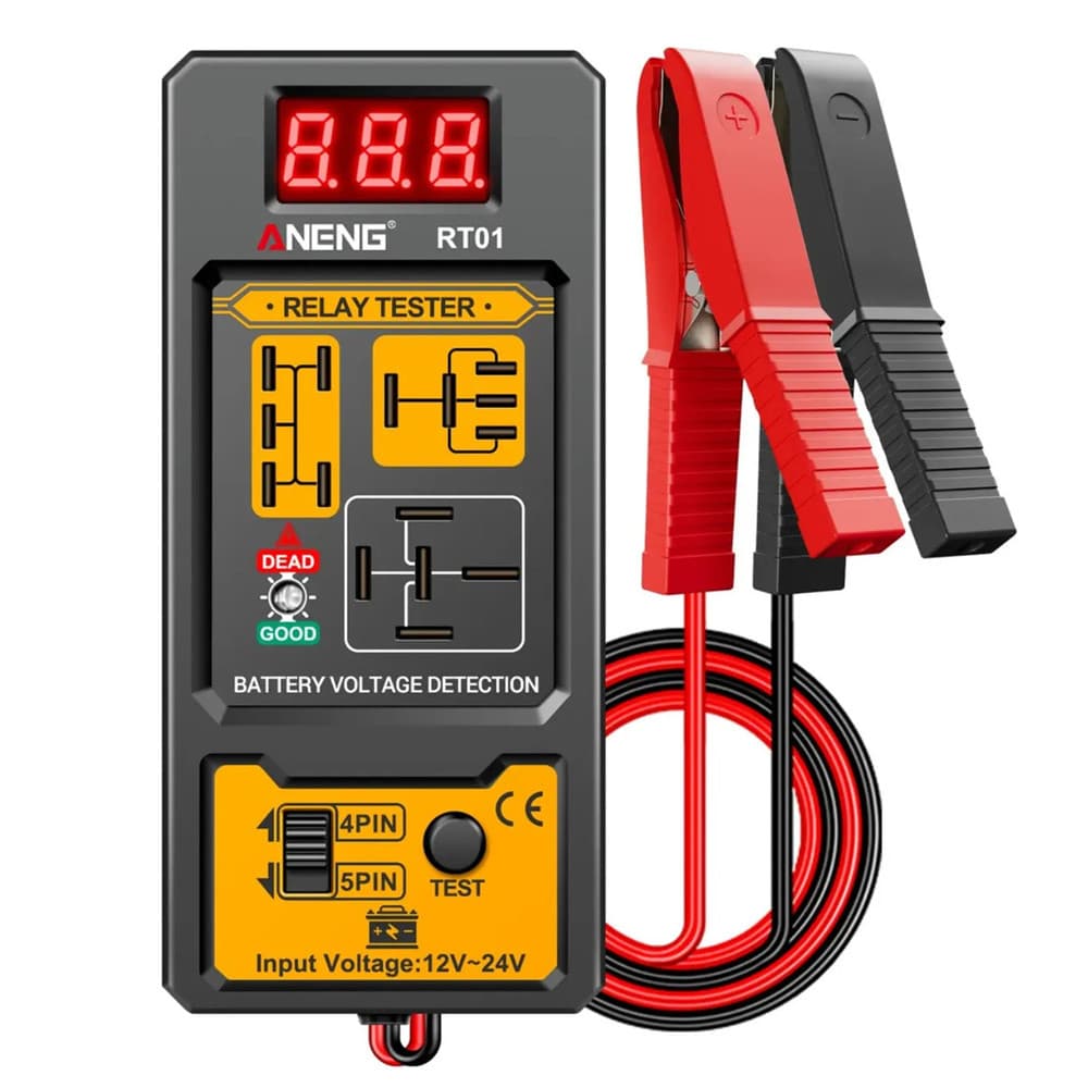 Testador De Relés Automotivos 12v 24v Analisador De Bateria