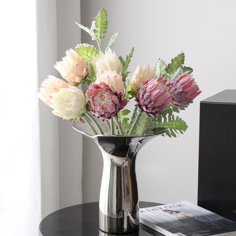 Flor artificial única de cardo nórdico para decoração de e casamento, acessório para fotografia de casamento, flor