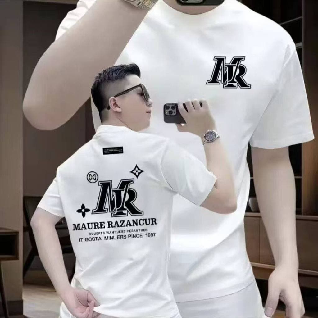 American Street Wear verão novo estilo puro algodão masculino de manga curta camiseta Casual moda na moda masculina All-
