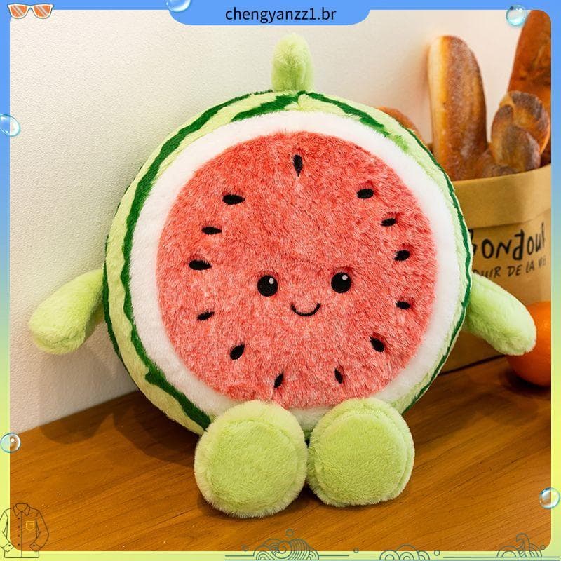 Ruiqino correndo bonito melancia fruta brinquedo de pelúcia boneca 1 removível lavável presente aniversário simulação do