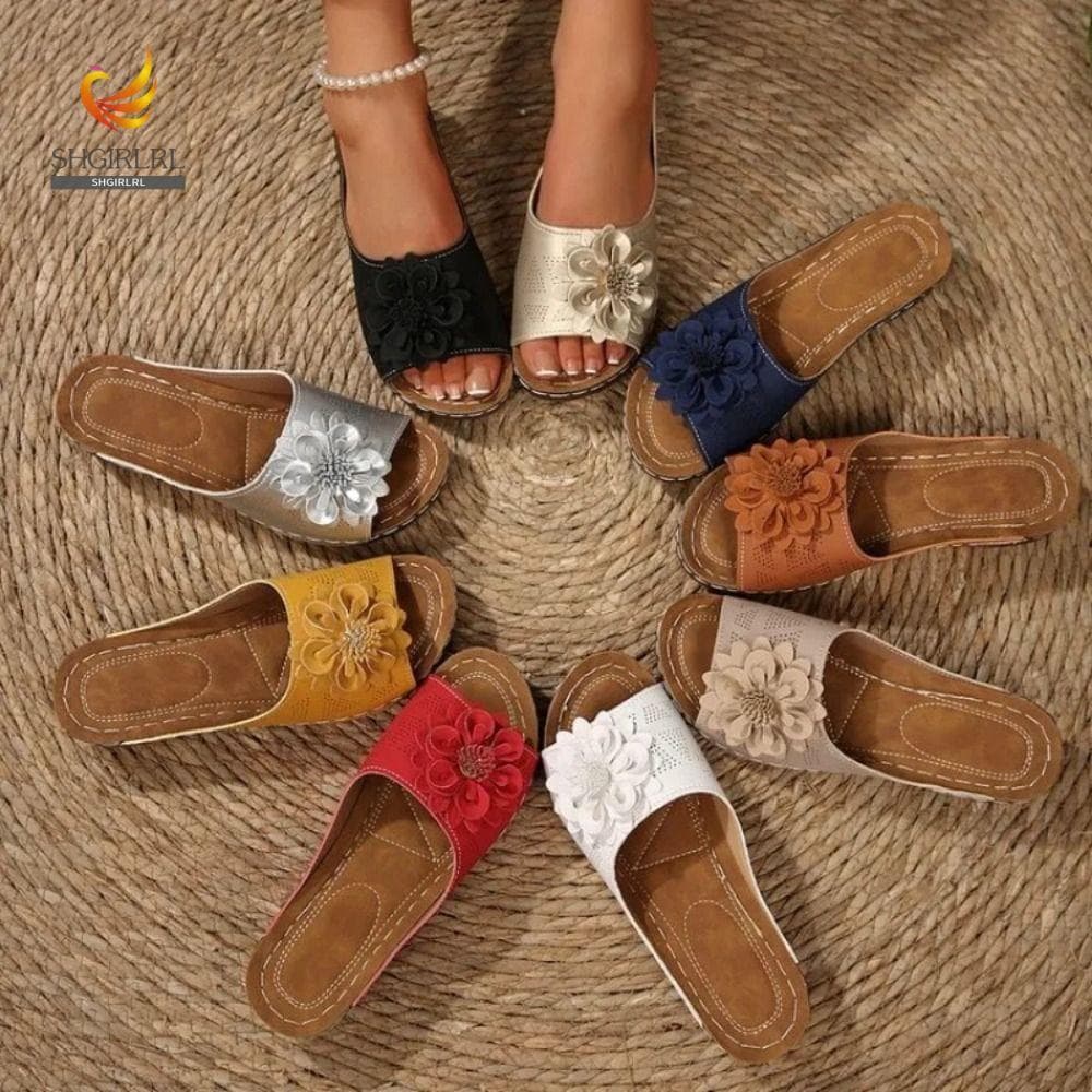 Sapatos De Caminhada SHGIRLRL , Sandálias Casuais Antiderrapantes , Chinelos Femininos De PU