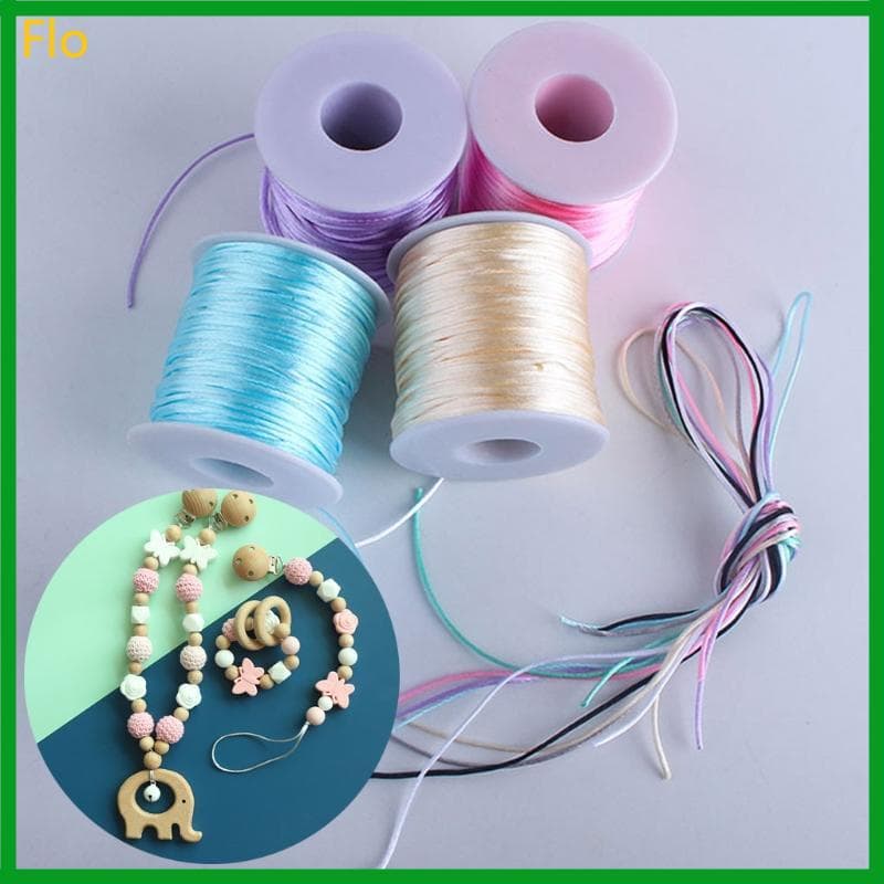 Flo 60m Rolo 1 5mm Cabo DIY Bebê Dentição Chupeta Clipe De Corrente Colar Fazendo Corda