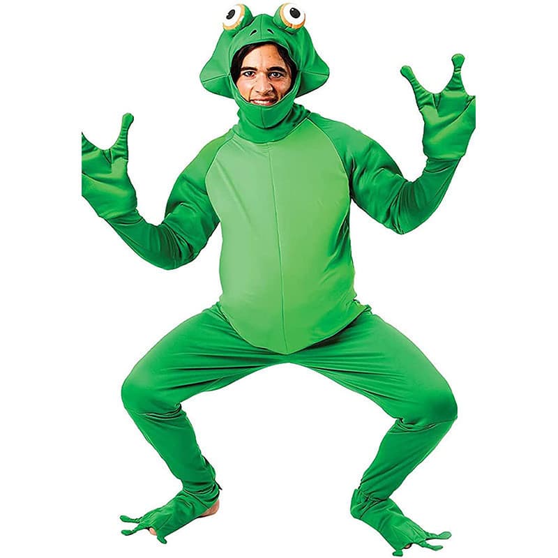 Halloween cosplay masculino sapo príncipe cosplay traje sapo boneca traje Animal cosplay traje