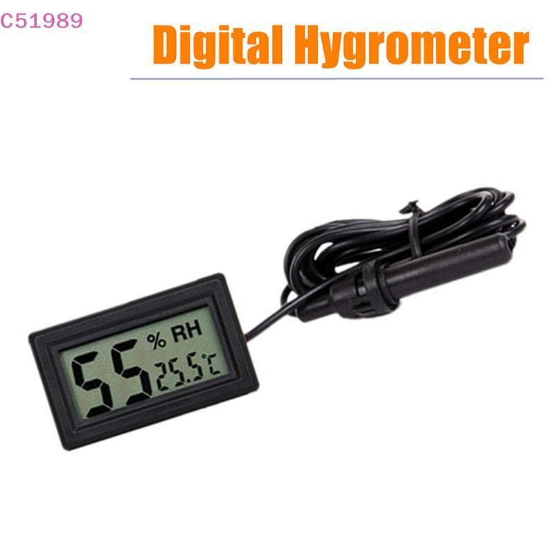[kaan] Medidor De Temperatura E Umidade Incorporado , Geladeira , Aquário , Monitoramento , Detector De , Mini LCD Digit