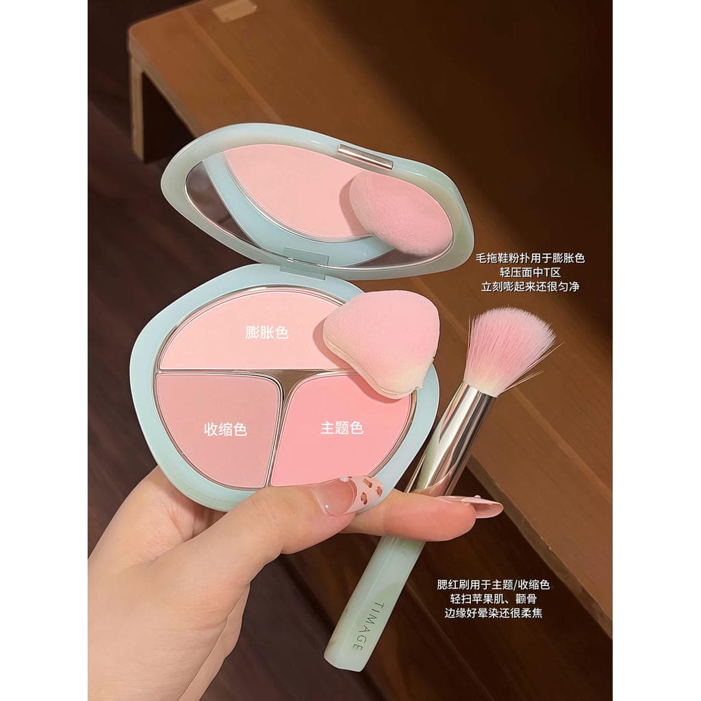 2026 Novo Estilo Caitang TIMAGE TIMAGE Jade Duas Cores Rouge Plate Blush Plate Creme Três Cores Dupla Soltagem Expansão