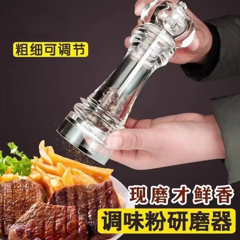 Moedor acrílico Manual de pimenta em pó Sichuan pimenta moedor cozinha tempero garrafa tempero garrafa