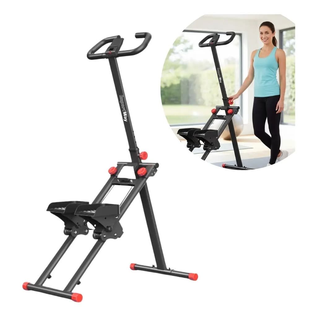 Simulador Elíptico Multifuncional Caminhada Escalada Guidão Ajustável 120kg Importway IWF023