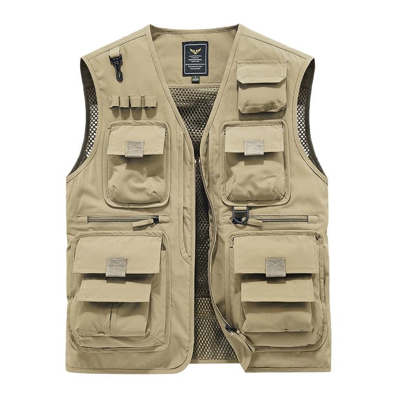 Multifuncional ao ar livre!Malha Respirável!Novo produto comércio exterior masculino Multi-bolso ferramentas colete de p