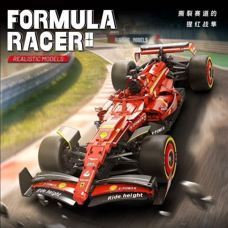 Ferrari F1 Fórmula Supercar moc Modelo Grupo Mecânico Montado Brinquedo Modelo Educacional de Corrida