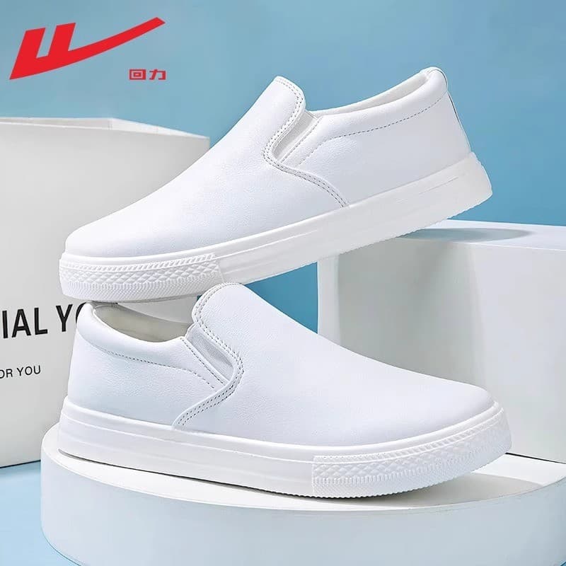 Puxar para trás sapatos masculinos deslizamento-On verão respirável sapatos de couro casuais à prova dwaterproof água en
