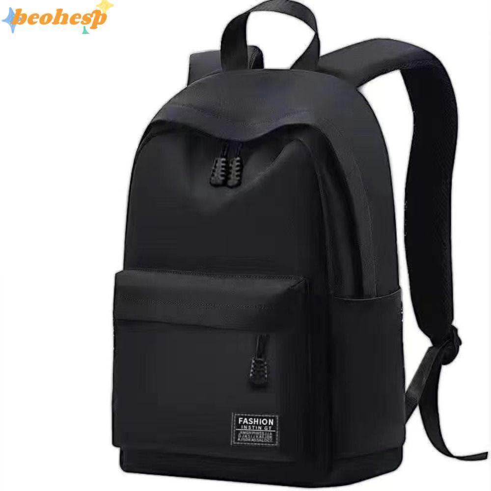 Mochila Versátil BEOHESP , Escolar Lavável Preta Cinza Para Estudantes , Bolsa Computador De Tecido De 15 Polegadas